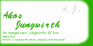 akos jungwirth business card